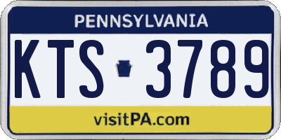PA license plate KTS3789