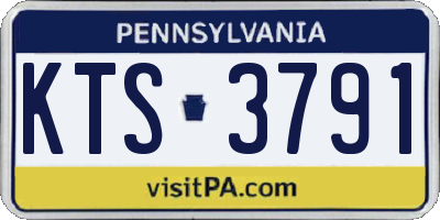 PA license plate KTS3791