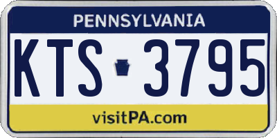 PA license plate KTS3795