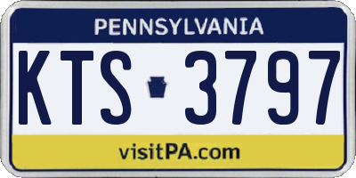 PA license plate KTS3797