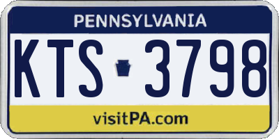 PA license plate KTS3798