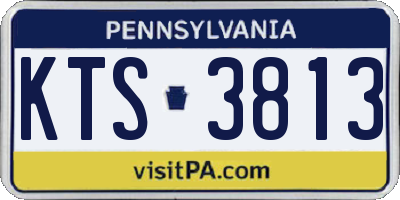 PA license plate KTS3813