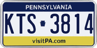 PA license plate KTS3814