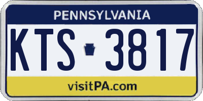 PA license plate KTS3817