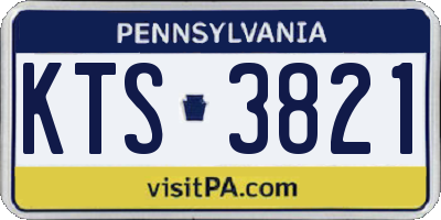 PA license plate KTS3821
