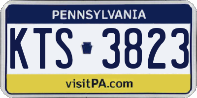 PA license plate KTS3823