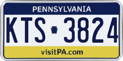 PA license plate KTS3824