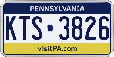 PA license plate KTS3826