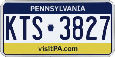 PA license plate KTS3827