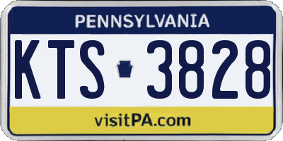 PA license plate KTS3828