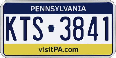 PA license plate KTS3841