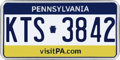 PA license plate KTS3842