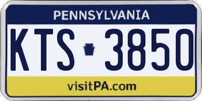 PA license plate KTS3850