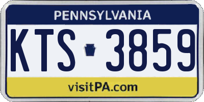 PA license plate KTS3859