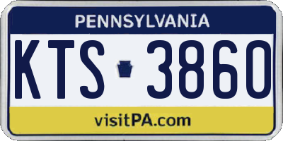 PA license plate KTS3860