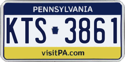PA license plate KTS3861