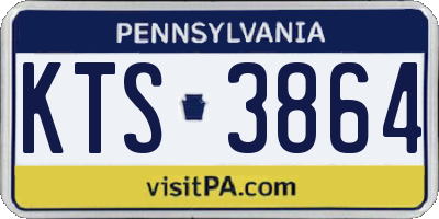 PA license plate KTS3864