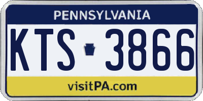 PA license plate KTS3866