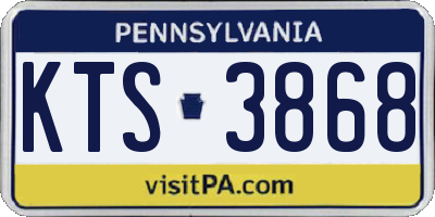 PA license plate KTS3868