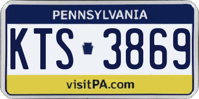 PA license plate KTS3869
