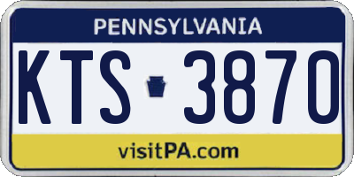PA license plate KTS3870