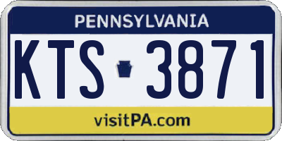 PA license plate KTS3871