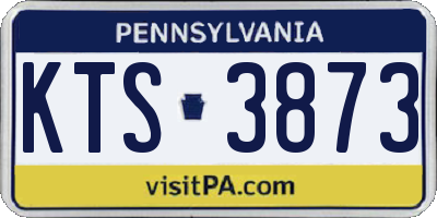 PA license plate KTS3873
