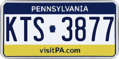 PA license plate KTS3877