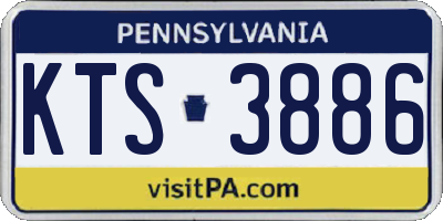 PA license plate KTS3886