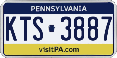 PA license plate KTS3887