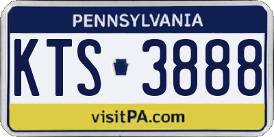 PA license plate KTS3888