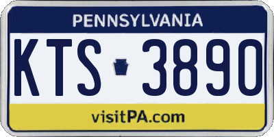 PA license plate KTS3890