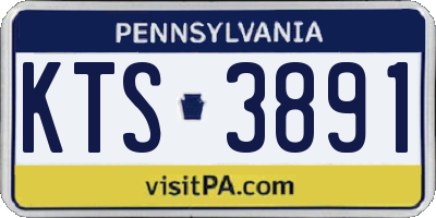 PA license plate KTS3891