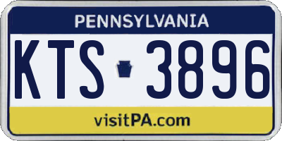PA license plate KTS3896