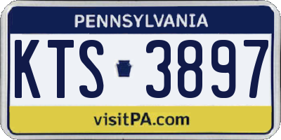 PA license plate KTS3897