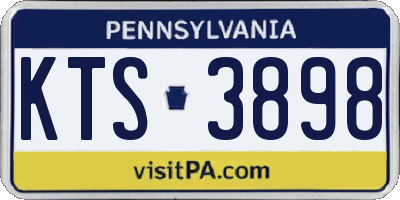 PA license plate KTS3898