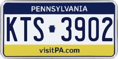 PA license plate KTS3902