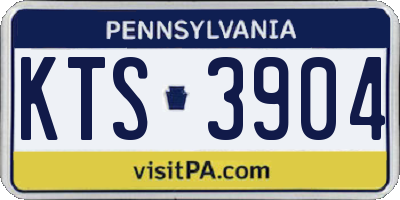 PA license plate KTS3904