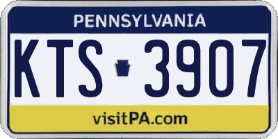 PA license plate KTS3907