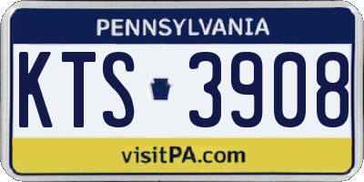 PA license plate KTS3908