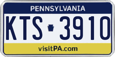 PA license plate KTS3910