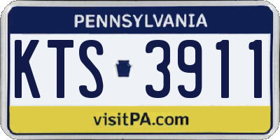 PA license plate KTS3911