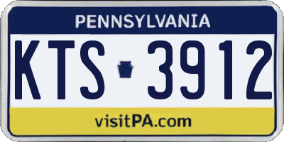 PA license plate KTS3912