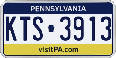 PA license plate KTS3913