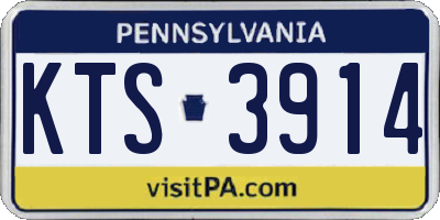 PA license plate KTS3914