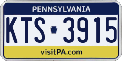 PA license plate KTS3915