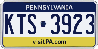 PA license plate KTS3923