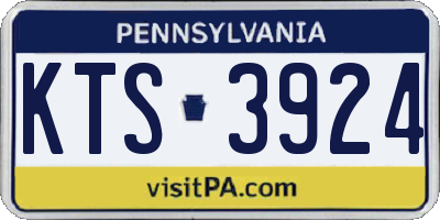 PA license plate KTS3924