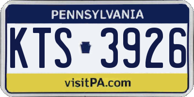 PA license plate KTS3926