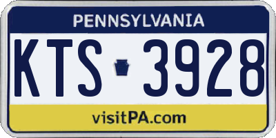 PA license plate KTS3928